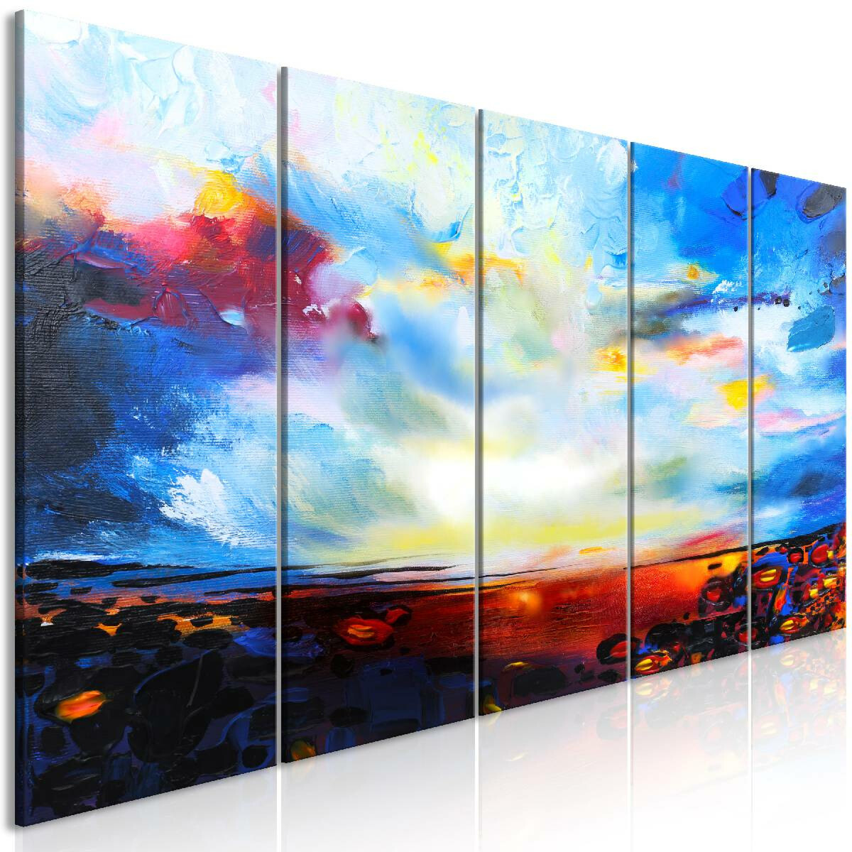 Canvas Taulu Artgeist Colourful Sky 5 Osainen Kapea Eri Kokoja