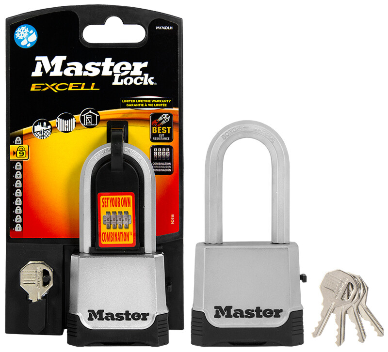 Riippulukko MasterLock 56x51 mm numeroyhdistelmä Taloon