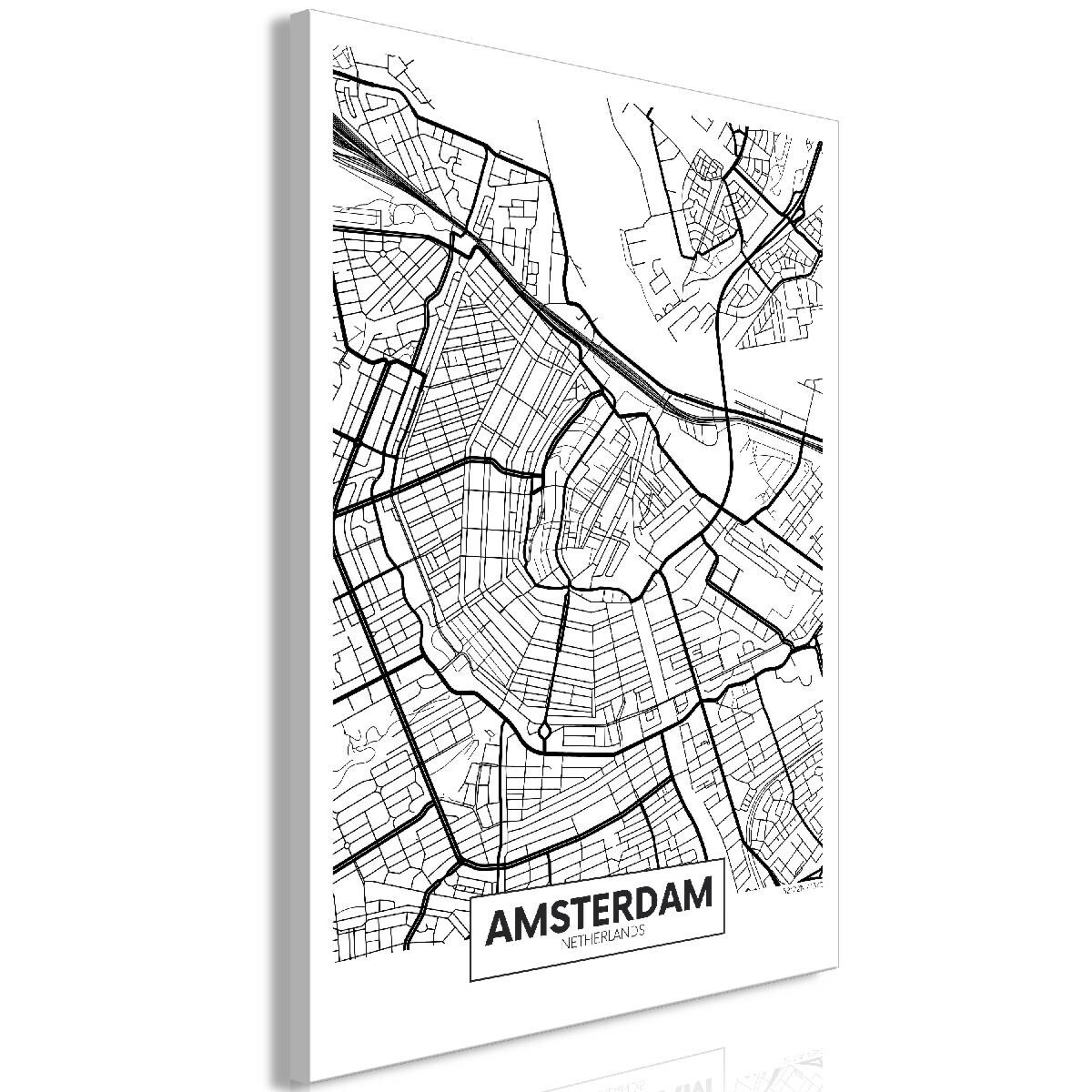 Taulu Artgeist Map of Amsterdam 1-osainen pystysuuntainen eri kokoja |  