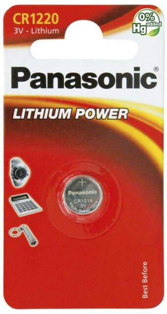 Paristo Panasonic Coin Lithium CR-1220EL 1 kpl/pkt