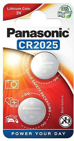 Paristo Panasonic Coin Lithium CR-2025EL 2 kpl/pkt