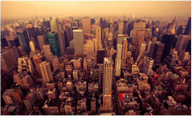 Kuvatapetti Artgeist Bird Eye View of Manhattan New York 270x450cm