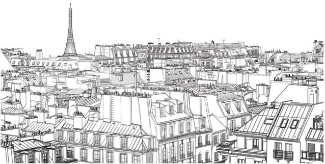 Kuvatapetti Artgeist Parisian sketchbook 550x270cm