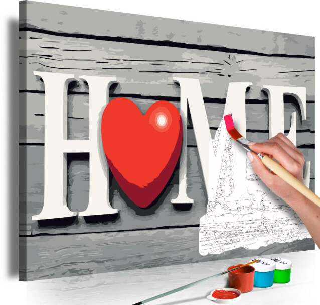 DIY-taulu Artgeist Home with Red Heart 40x60cm