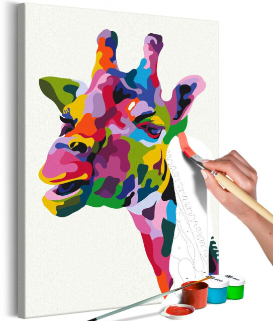 DIY-taulu Artgeist Colourful Giraffe 60x40cm