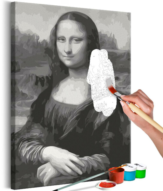 DIY-taulu Artgeist Black and White Mona Lisa 60x40cm