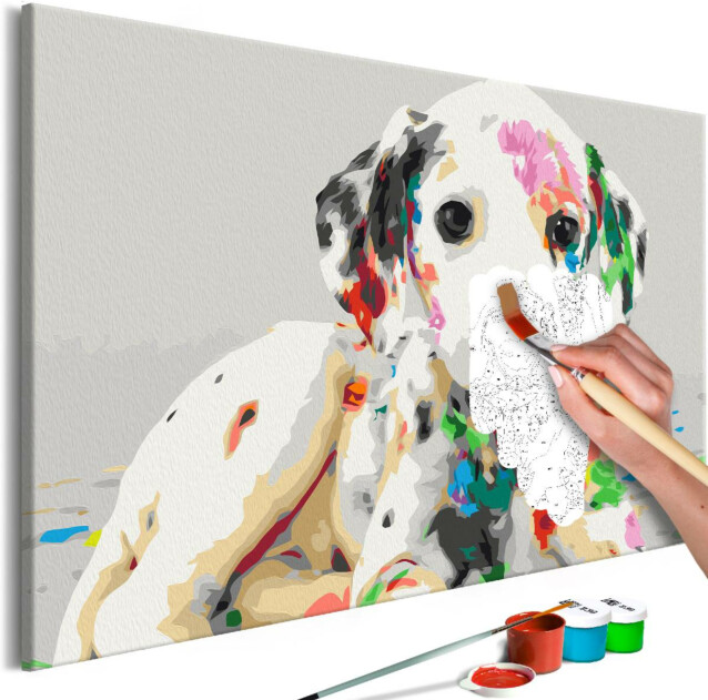 DIY-taulu Artgeist Colourful Puppy 40x60cm