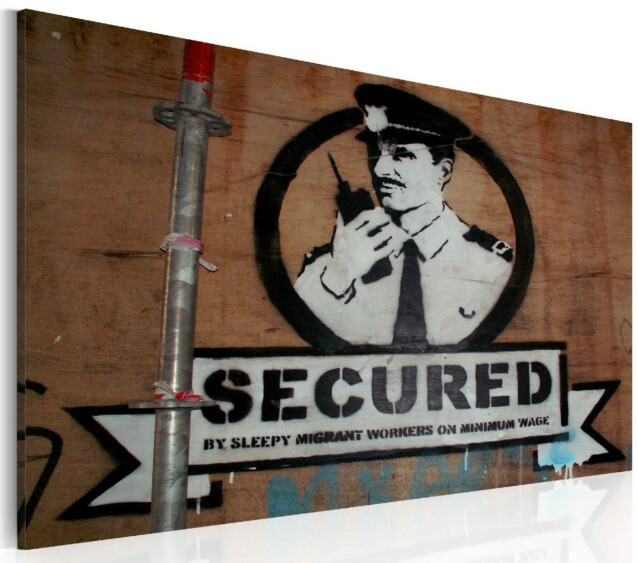 Taulu Artgeist Secured - Banksy, 40x60cm