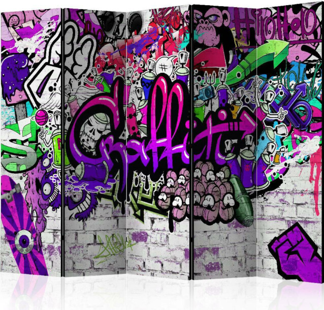 Sermi Artgeist Purple Graffiti 225x172cm