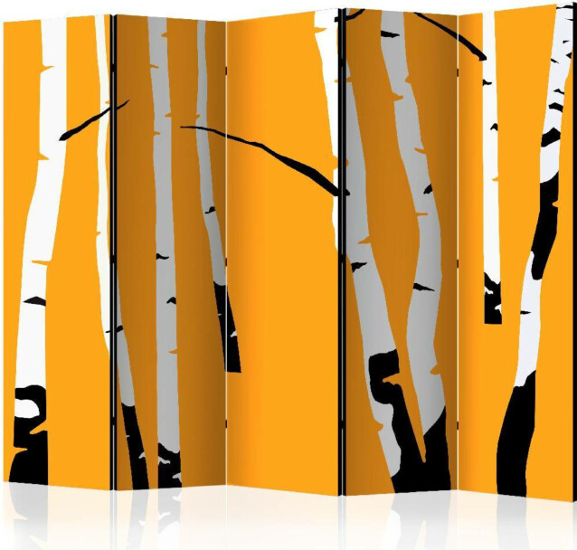 Sermi Artgeist Birches on the orange background II 225x172cm