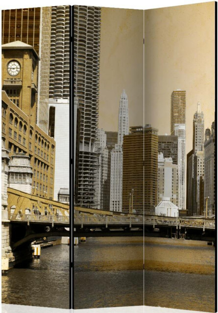 Sermi Artgeist Chicago's bridge - vintage effect 135x172cm