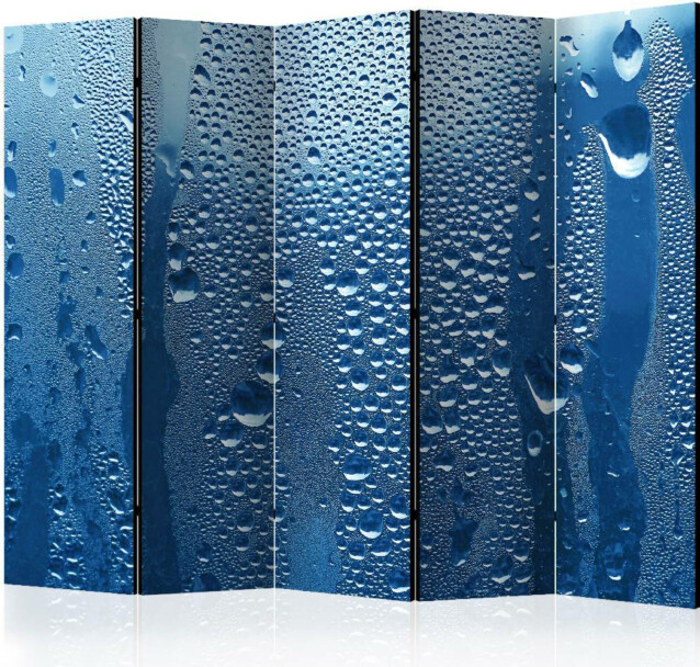 Sermi Artgeist Water drops on blue glass II 225x172cm