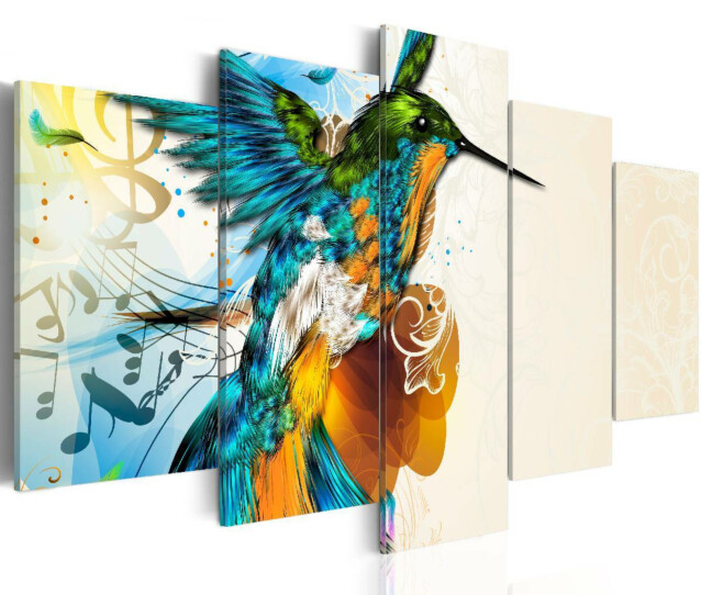 Taulu Artgeist Bird's music, 5-osainen, eri kokoja