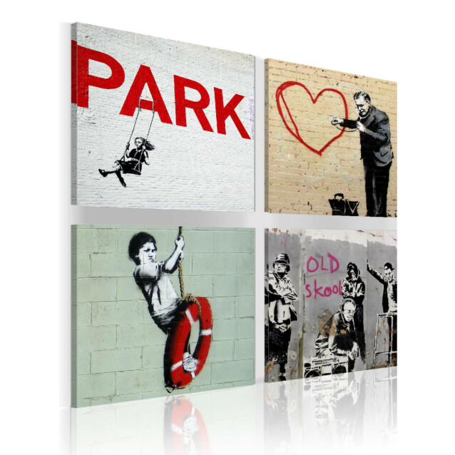 Taulu Artgeist Banksy - inspiraatio kaupungista, eri kokoja