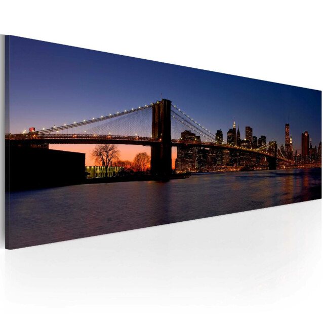 Taulu Artgeist Brooklyn Bridge - panorama, eri kokoja