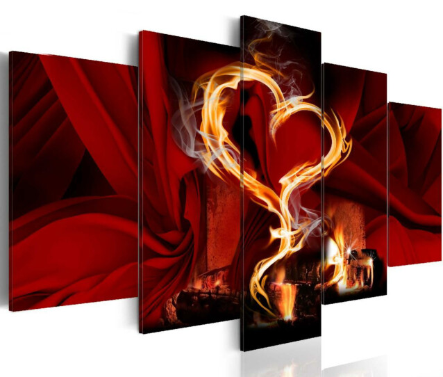 Taulu Artgeist Flames of love: heart, eri kokoja