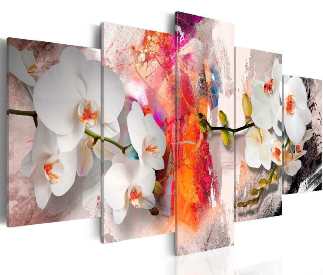 Taulu Artgeist Colorful background and orchids, eri kokoja