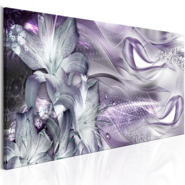 Taulu Artgeist Lilies and Waves Pale Violet, 1-osainen, kapea, eri kokoja