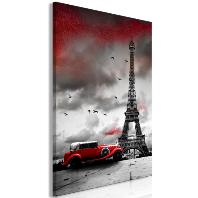Taulu Artgeist Red Car in Paris, 1-osainen, pystysuuntainen, eri kokoja