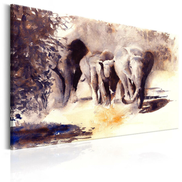 Taulu Artgeist Watercolour Elephants, eri kokoja