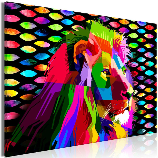Taulu Artgeist Rainbow Lion, 1-osainen, leveä, eri kokoja