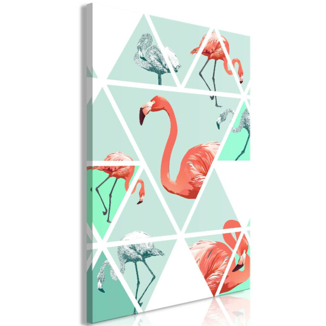 Taulu Artgeist Geometric Flamingos, 1-osainen, pystysuuntainen, eri kokoja