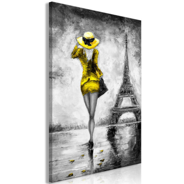 Taulu Artgeist Parisian Woman Yellow, 1-osainen, pystysuuntainen, eri kokoja
