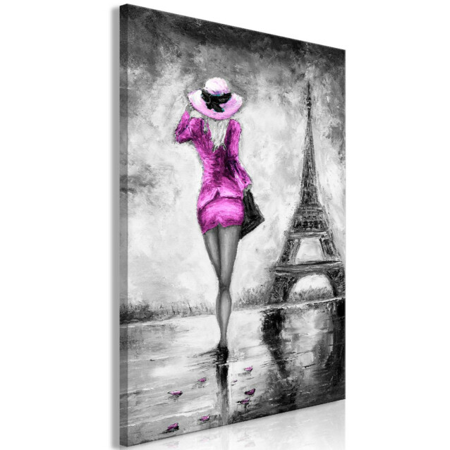 Taulu Artgeist Parisian Woman Pink, 1-osainen, pystysuuntainen, eri kokoja