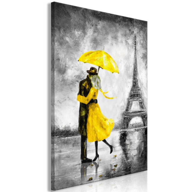 Taulu Artgeist Paris Fog Yellow, 1-osainen, pystysuuntainen, eri kokoja