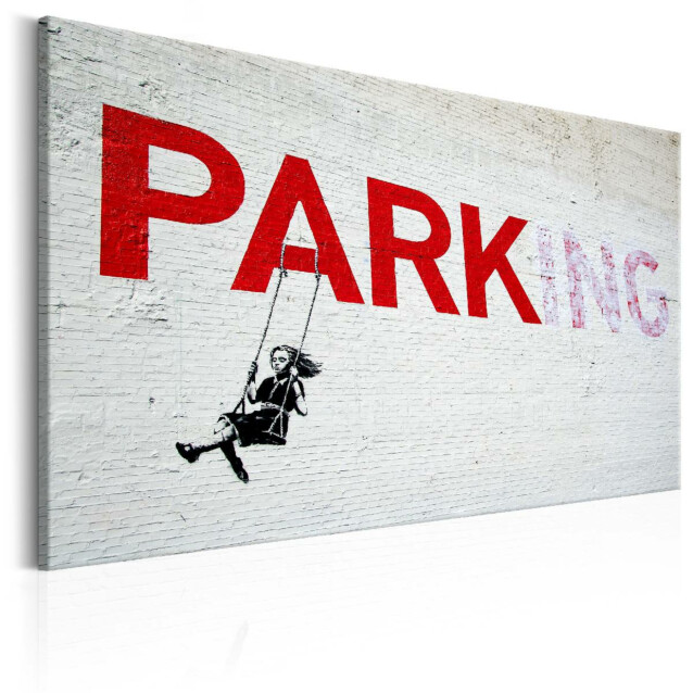 Taulu Artgeist Parking Girl Swing by Banksy, eri kokoja