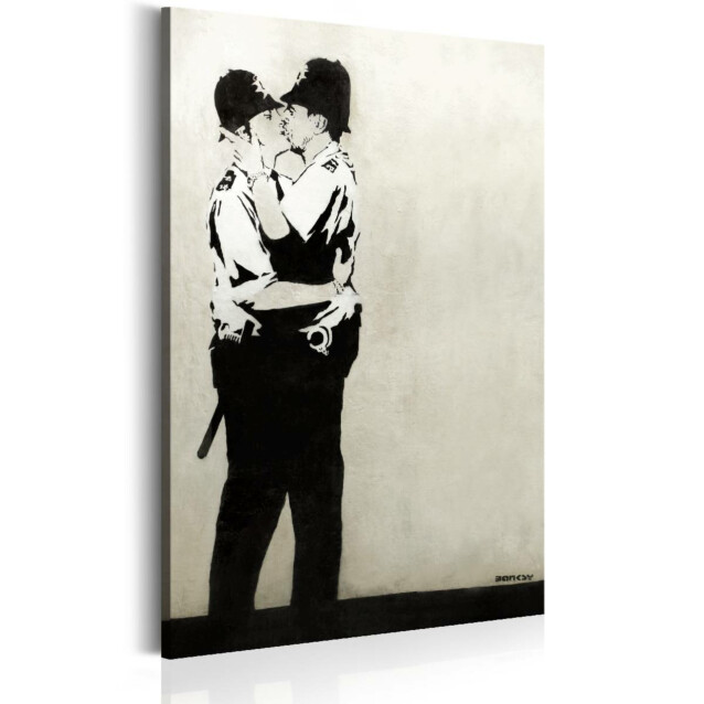 Taulu Artgeist Kissing Coppers by Banksy, eri kokoja