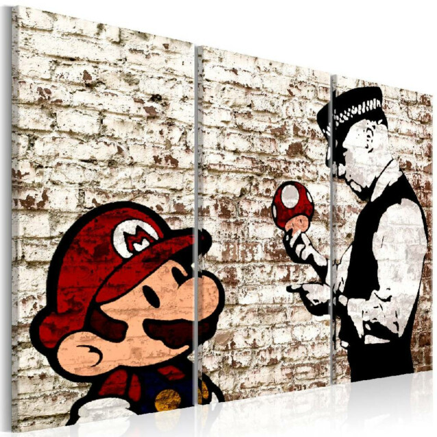 Taulu Artgeist Mario Bros: Torn Wall, eri kokoja