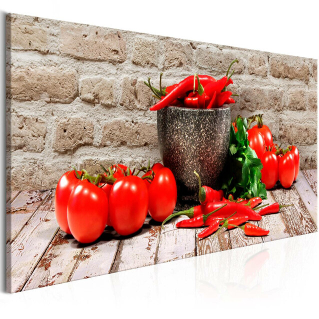 Taulu Artgeist Red Vegetables Brick, 1-osainen, kapea, eri kokoja