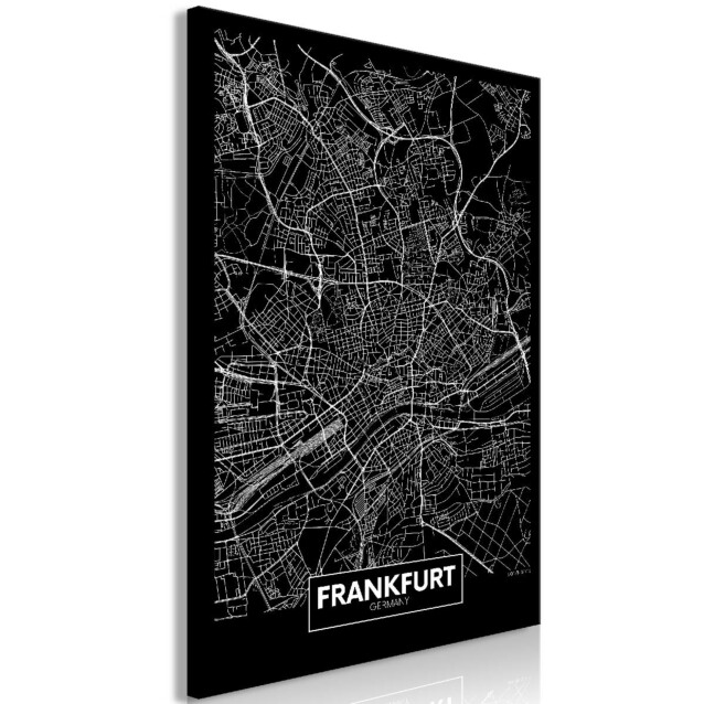 Taulu Artgeist Dark Map of Frankfurt 1-osainen pystysuuntainen eri kokoja |  