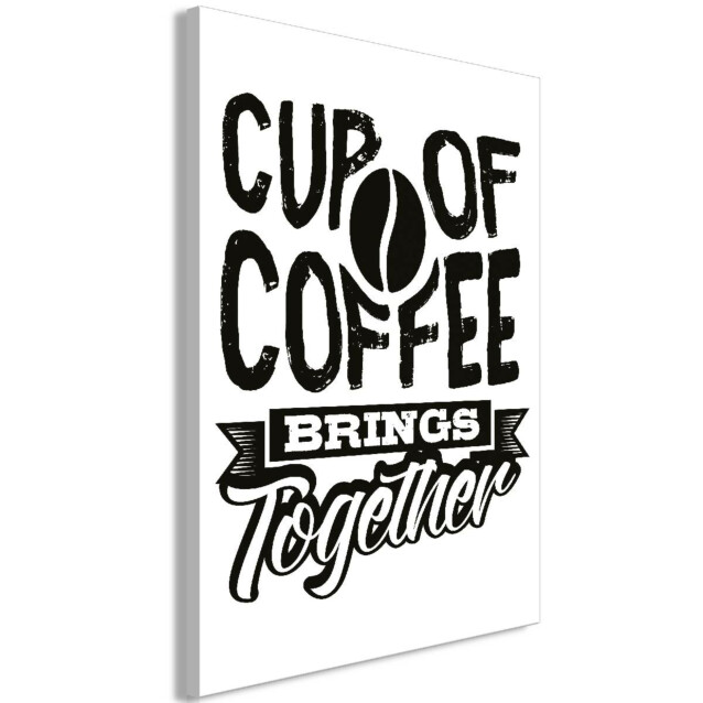 Taulu Artgeist Cup of Coffee Brings Together, 1-osainen, pystysuuntainen, eri kokoja