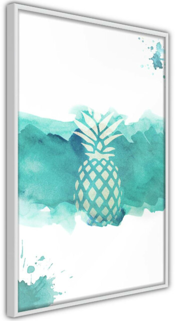 Juliste Artgeist Pineapple in Watercolours, kehyskartongilla, kehyksillä, eri kokoja