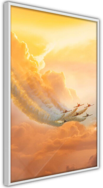 Juliste Artgeist Airplanes in the Clouds kehyksillä eri kokoja