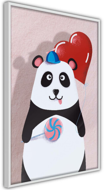 Juliste Artgeist Panda with a Balloon, kehyskartongilla, kehyksillä, eri kokoja