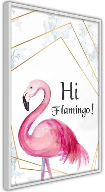 Juliste Artgeist Hi Flamingo!, kehyskartongilla, kehyksillä, eri kokoja