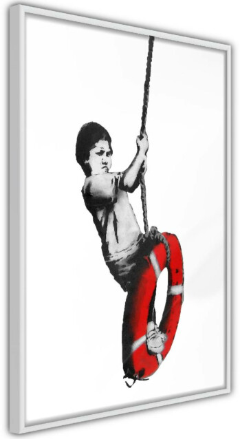 Juliste Artgeist Banksy: Boy on Rope, kehyskartongilla, kehyksillä, eri kokoja