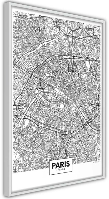 Juliste Artgeist Map of Paris kehyksillä eri kokoja