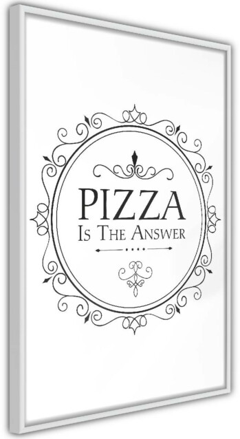 Juliste Artgeist Pizza is the Answer, kehyskartongilla, kehyksillä, eri kokoja