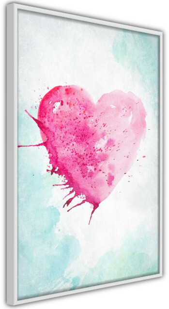 Juliste Artgeist Watercolour Heart, kehyskartongilla, kehyksillä, eri kokoja