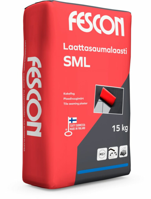 Laattasaumalaasti Fescon SML mustanharmaa 15 kg