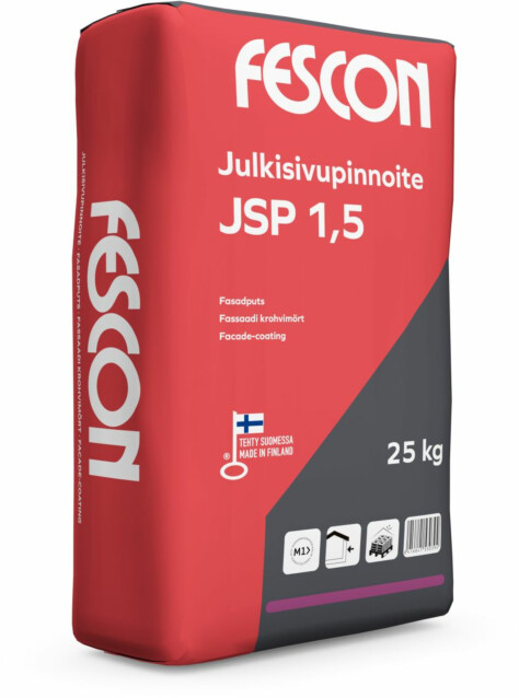 Julkisivupinnoite Fescon JSP 1,5 mm valkoinen 25 kg