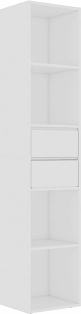 Kirjahylly valkoinen, 36x30x171 cm