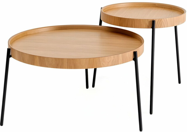 Sohvapöytä Linento Furniture Ronda 2-osainen natural