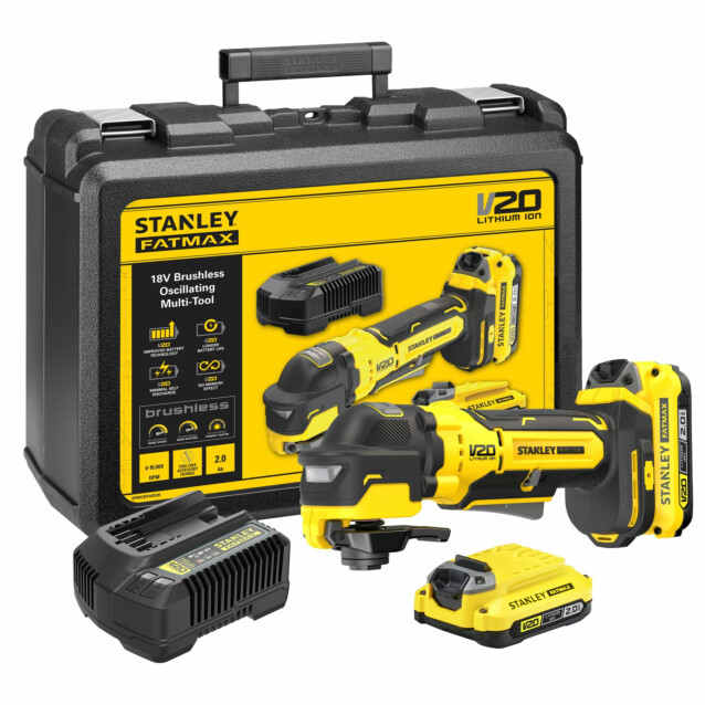 Akkumonitoimityökalu Stanley FatMax V20 SFMCE510D2K-QW 18V 2x2,0 Ah akuilla