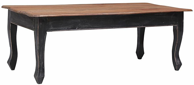 Sohvapöytä musta 120x60x45 cm täysi mahonki 