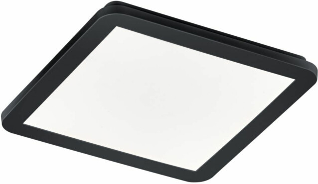 LED-plafondi Trio Camillus, 30x30 cm, mattamusta